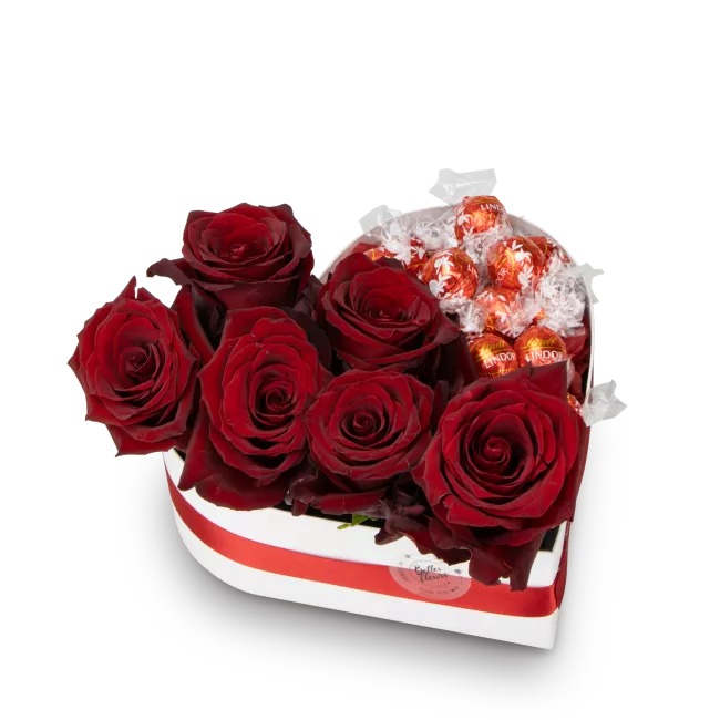 Květinový box s mléčnou čokoládou